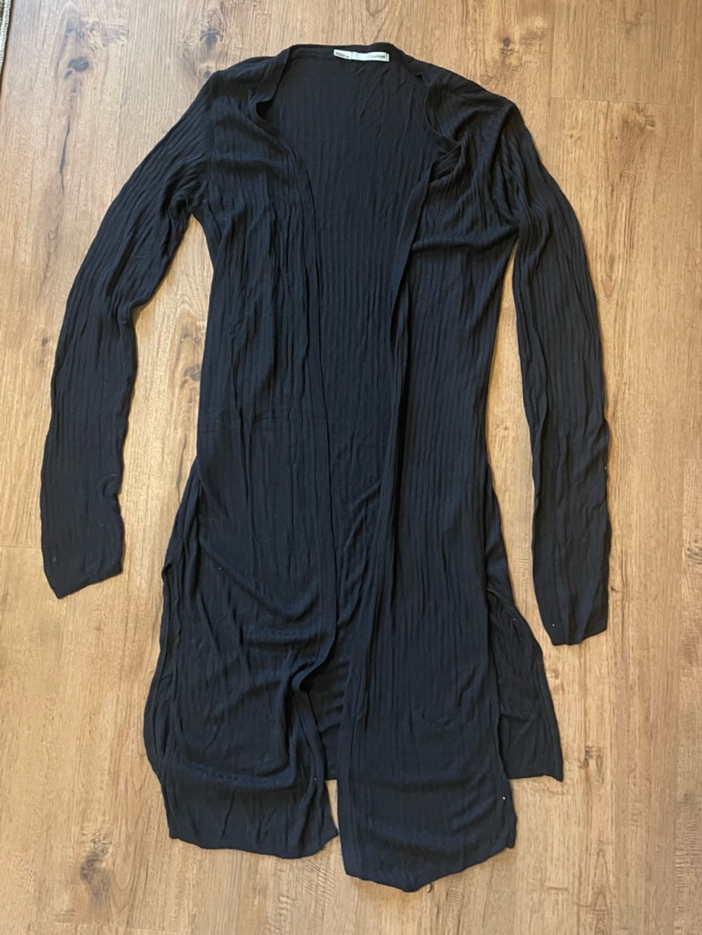 Maurices Black Ribbed Knit Cardigan